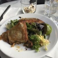 Samosa appetizer  at Janine Loves Sunday in Paris