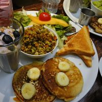 A ton of food. at Janine Loves Sunday in Paris