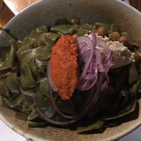 Hemp pasta with chickpeas  at Galerija Food in Split