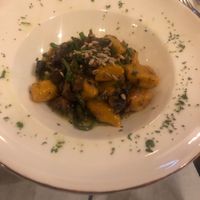 Gnocchi with asparagus and mushrooms  at Galerija Food in Split