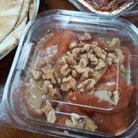 Pumpkin dessert with wallnuts and tahin at Elsem in Enkhuizen