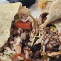 Vegan burritos with tofu and black beans at A1A Burrito Works Taco Shop in St Augustine