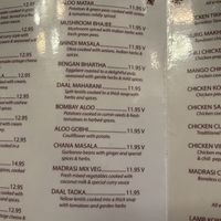 Vegan dishes labeled with V  at Delhi Palace in Flagstaff