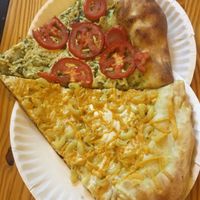 Vegan Pesto & Tomato/Vegan Mac & Cheese at Ian's Pizza in Madison