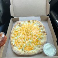Mac n Cheese Vegan Pizza w Vegan Ranch  at Ian's Pizza in Madison