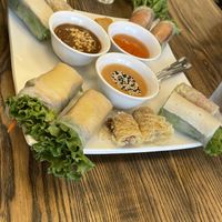 Green Lotus sample rolls  at Green Lotus - Vietnam Town in San Jose