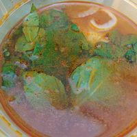 Vegan Beef Stew with Rice noodles: great flavor, they no longer offer French bread at Green Lotus - Vietnam Town in San Jose