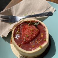 Strawberry Panna Cotta Tarte  at Cafe Neue Liebe in Berlin
