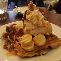 Waffel mit Banane  at Cafe Neue Liebe in Berlin