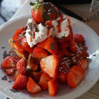 Strawberry Waffles  at Cafe Neue Liebe in Berlin