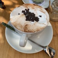 Hot chocolate at Cafe Neue Liebe in Berlin