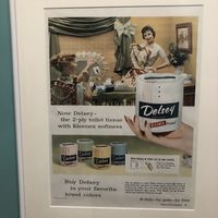 Retro bathroom decor at Anna's House - Plainfield in Grand Rapids