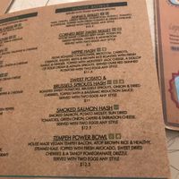 leaf icon means that it can be vegan-ized  at Anna's House - Plainfield in Grand Rapids