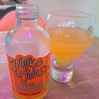 Kombucha (carrot and tumeric flavour) at Sanissimo - Opera in Madrid