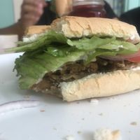 Torta milanesa at Vegarum in Monterrey