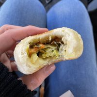 Mixed vegetable oyaki  at Irohado in Nagano