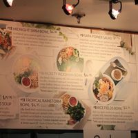 Half the menu   at Chau VeggiExpress - Granville Island Stall in Vancouver