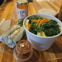 Golden Laksa and Salad Roll with Vegan Fish Sauce at Chau VeggiExpress - Granville Island Stall in Vancouver