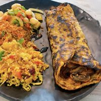 wrap & three types of salad  at Kiez Vegan - Warschauer Str in Berlin