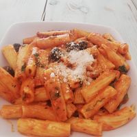 Pasta with Tomato Sauce at Kiez Vegan - Warschauer Str in Berlin