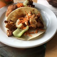 Buffalo cauliflower tacos  at Leaf Vegetarian Restaurant in Boulder