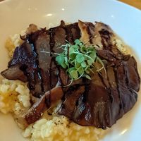 Oyster mushroom risotto at Leaf Vegetarian Restaurant in Boulder
