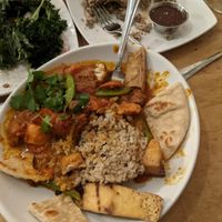 Veggie masala, unfortunately, a little eaten into already! at Leaf Vegetarian Restaurant in Boulder