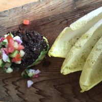 mushroom avocado tartare at Leaf Vegetarian Restaurant in Boulder
