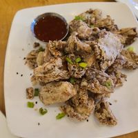 The oyster mushroom app at Leaf Vegetarian Restaurant in Boulder