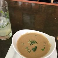 Mushroom soup! at Leaf Vegetarian Restaurant in Boulder