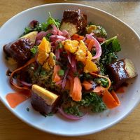 Quinoa tofu bowl at Leaf Vegetarian Restaurant in Boulder