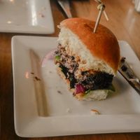 The mushroom slider at Leaf Vegetarian Restaurant in Boulder