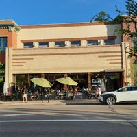 Outside at Leaf Vegetarian Restaurant in Boulder