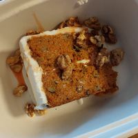 Carrot cake at Leaf Vegetarian Restaurant in Boulder