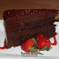 Flourless chocolate cake at Leaf Vegetarian Restaurant in Boulder