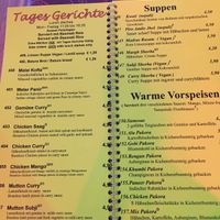 Daily specials and starters at Krishna in Berlin