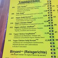 Vegan dishes at Krishna in Berlin