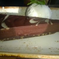 Chocolate coconut tart at Las Iguanas - Quayside in Newcastle Upon Tyne