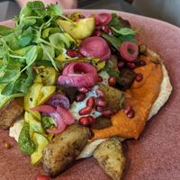 Masala flatbread at Earthlings in Bolton