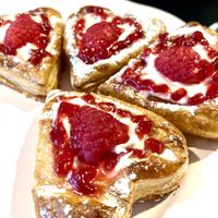 Raspberry pastries!   at Earthlings in Bolton