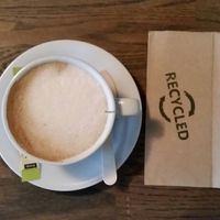 soy cappuccino  at Hafnia Bar in Copenhagen