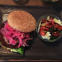 Veggie burger at Hafnia Bar in Copenhagen