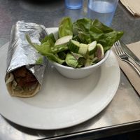 Falafel Diner and salad  at Guglhupf in Durham