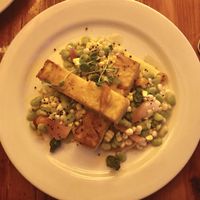 Outstanding chickpea panisse- totally recommend!!!!!! at Guglhupf in Durham