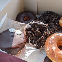 Dozen vegan doughnuts at Voodoo Doughnut - E Colfax in Denver