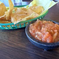 Yummy salsa and chips   at La Cueva Restaurante Mexicano in Torrey