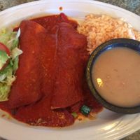 veg enchiladas  at La Cueva Restaurante Mexicano in Torrey