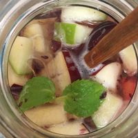 mixed fruit tea at Dong Xanh in Hanoi