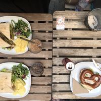 Outdoor seating at Good Eats Prague in Prague