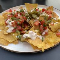Vegan Nachos with cheese at La Fiesta in Linz